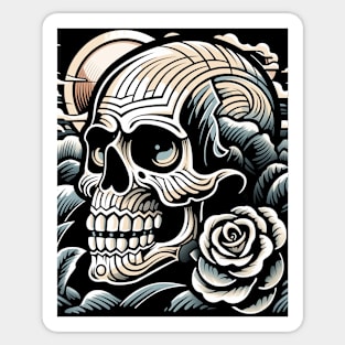 Skull- Full Tattoo Design 2 Sticker